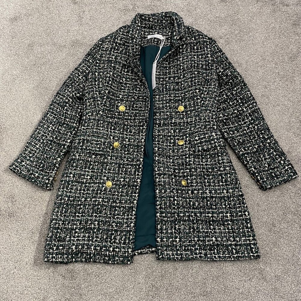 ADELYN RAE MARGOUX TWEED BLAZER DRESS - FOREST GREEN, WOMENS SIZE XL, NWT